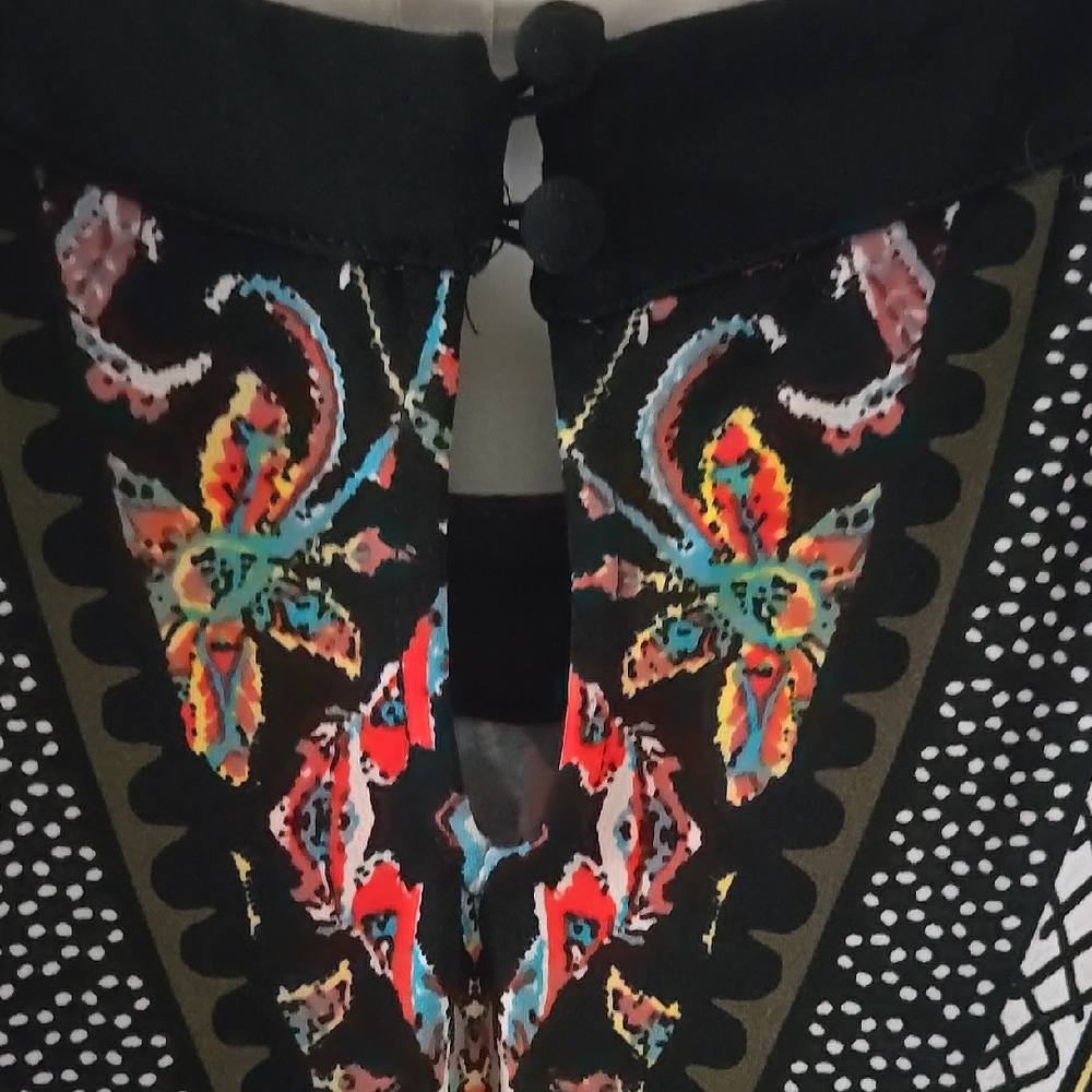 Multicolor Patterned Women's Dress - Picture 4 of 4